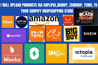 create shopify ecwid dropshipping store via blanka dser amazon autods temu dobs