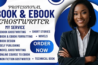 be ebook ghostwriter,author for hire, health wellness, diet book, ebook writer