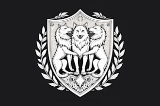 make gorgeous different families wolf wappen logo design