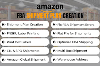 create amazon fba shipments plan with labels