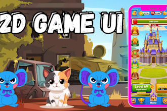 craft high quality 2d game graphics and UI elements