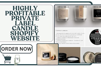 design a private label candle shopify store scented candle store candle website