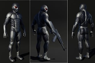 do custom 3d game character design, 3d model for printing, 3d animation video