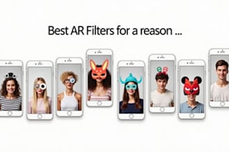 custom snapchat filter and ar effects and interactive lenses for ig, fb, tiktok