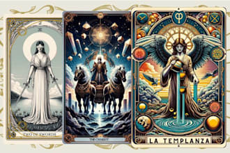 create tarot card poker card tcg game playing card trading card in vintage style