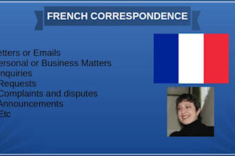 write your french correspondence