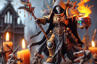 miniatures space marine 40k warhammer dnd  stl tabletop