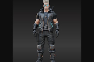 redesign 3d game character,3d assets,metahuman model,3d armor,animate 3d, rerig