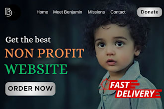 non profit website, charity website, ngo website, 501c3 website, church website
