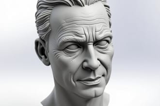 sculpt realistic 3d head bust 3d mask helmet 3d miniature stl file for printing
