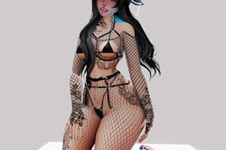 vr chat avatar, vroid furry model, vroid model chibi, vr avatar assets, vtuber