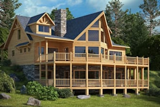remodel 3d modern cottage,farm house exterior, tiny house elevation,cgi interior