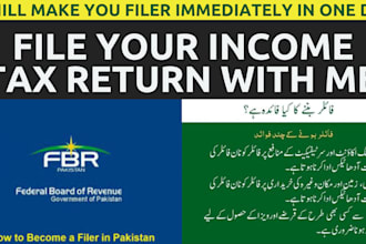 create ntn, file income, sales tax returns with fbr pakistan