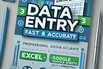 be your virtual assistant for data entry and file conversion