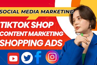 social media marketing manager instagram fb growth content shopify sales tik ads
