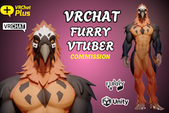 do custom furry avatar, vrchat avatar, nsfw vtuber model, vr character, animaze