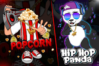design professional animal cartoon character, caricature, mascot logo