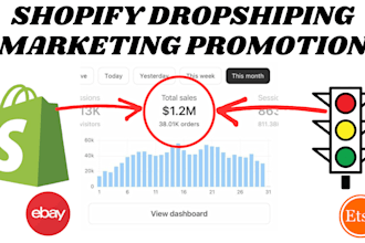 boost shopify ebay etsy traffic marketing promotion rank seo sales manager