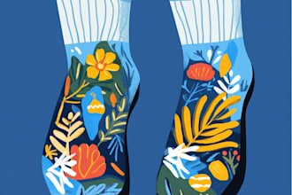 draw a unique socks design