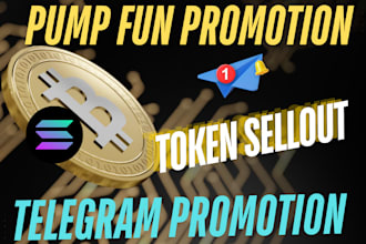 setup telegram ads, pump fun promotion, memecoin promotion to hit 5m investors