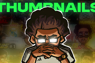 desing thumbnail with drawing for gameplays