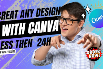 elevate your visuals with my expert canva design skills