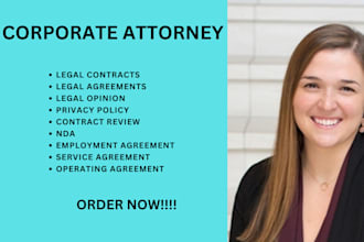 write nda, lease, partnership ,employment, llc operating and service contracts