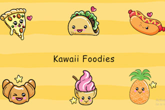 design a cute and kawaii cartoon mascot logo