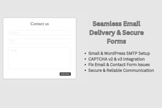 set up gmail, wordpress SMTP, captcha, and fix email issues