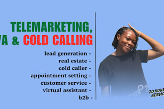 do virtual assistant cold calling telemarketing appointment setting skip tracer
