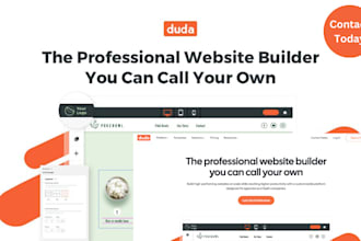 design, redesign modify website using duda website builder