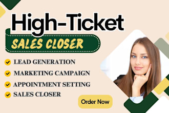 be your high ticket sales closer sales rep salesperson telemarketing deal closer