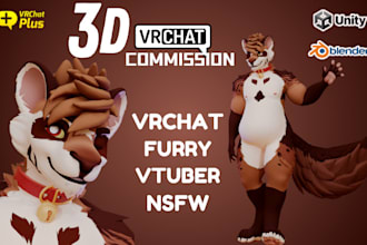 create 3d vrchat avatar, vrc character, vtuber model, furry nsfw, vseeface