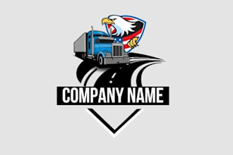 give dispatching transport logistics trucking logo for you