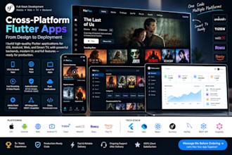 build a flutter app for ios, android, web and smart TV