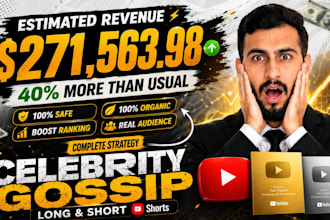 create celebrity gossip, celebrity evolution videos within 24 hours