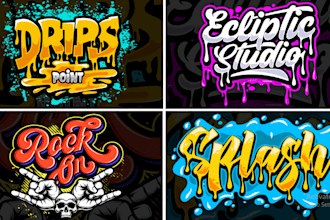 design custom hand lettering, script typography, retro hippie font logo