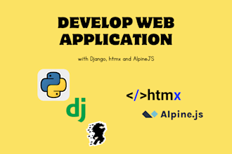 develop web application using python django and htmx