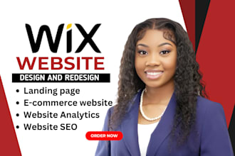 design wix website design redsign wix website design, landing page