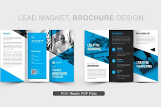 design professional PDF lead magnet and brochure