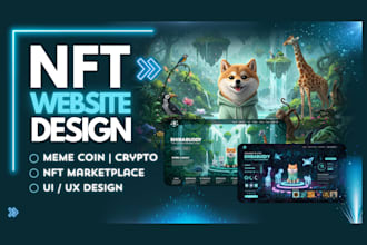 design nft website, meme coin website, crypto website