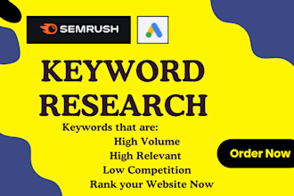 do detailed SEO keyword research and competitor analysis