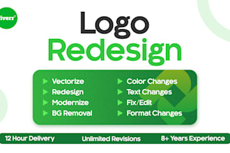 redesign, vectorize, or modernize any logo within 12 hours