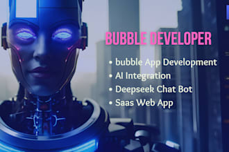design flutter saas web app, bubble mvp CRM, ai saas webflow, deepseek chatbot