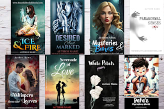 design a bestseller book cover, all genres, ebook, hard cover