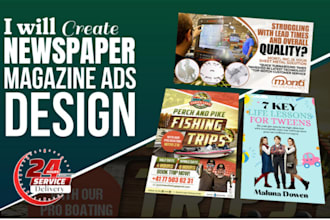 design stunning newspaper, magazine advertisement flyer, poster