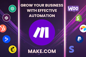 setup make com automation, integromat automation, workflow automation, API