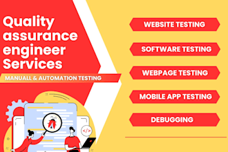 do web and mobile application QA manual and automation testing and report bugs
