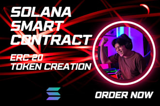 create solana smart contracts and custom erc20 bep20 tokens with security