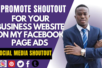 promote shoutout business website on my facebook ads page to increase audiences